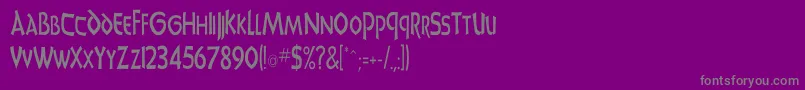 UnciadisCn Font – Gray Fonts on Purple Background