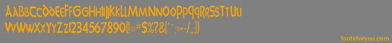 UnciadisCn Font – Orange Fonts on Gray Background