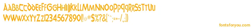 UnciadisCn Font – Orange Fonts on White Background