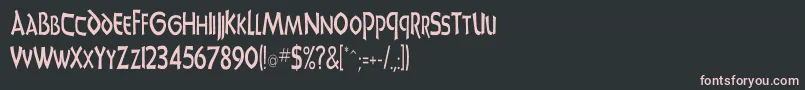 UnciadisCn Font – Pink Fonts on Black Background