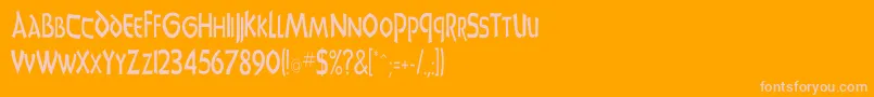 UnciadisCn Font – Pink Fonts on Orange Background