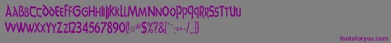 UnciadisCn Font – Purple Fonts on Gray Background