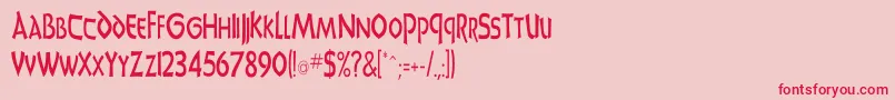 UnciadisCn Font – Red Fonts on Pink Background