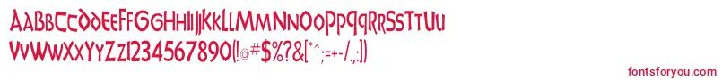 UnciadisCn Font – Red Fonts on White Background