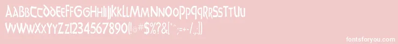 UnciadisCn Font – White Fonts on Pink Background