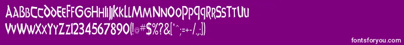 UnciadisCn Font – White Fonts on Purple Background