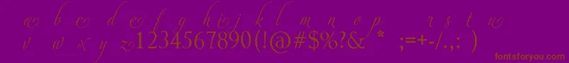 AdiosScriptAltsI Font – Brown Fonts on Purple Background