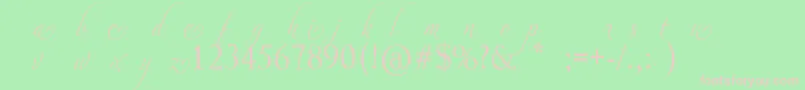 AdiosScriptAltsI Font – Pink Fonts on Green Background