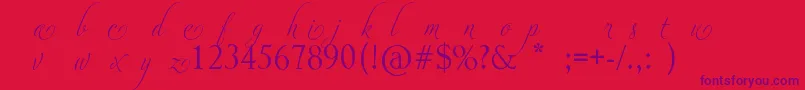 Шрифт AdiosScriptAltsI – фиолетовые шрифты на красном фоне