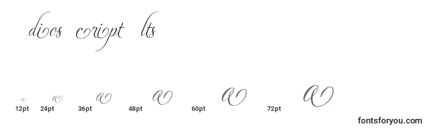 Размеры шрифта AdiosScriptAltsI
