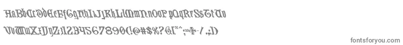 フォントWestdelphialeft – 白い背景に灰色の文字