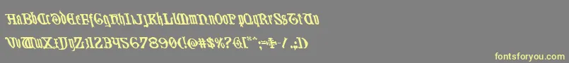 Шрифт Westdelphialeft – жёлтые шрифты на сером фоне