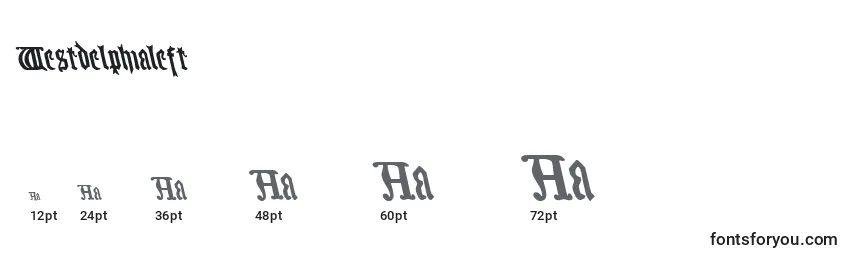 Größen der Schriftart Westdelphialeft