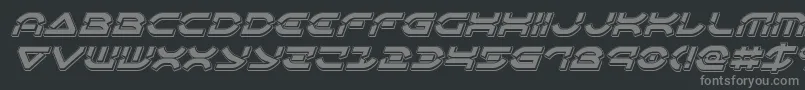 Шрифт Oberondeuxpunchital – серые шрифты на чёрном фоне