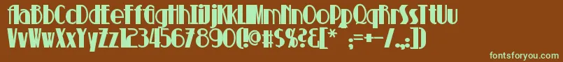 SuchetBold Font – Green Fonts on Brown Background