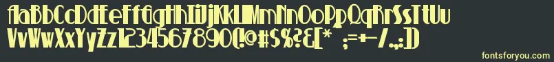 SuchetBold Font – Yellow Fonts on Black Background