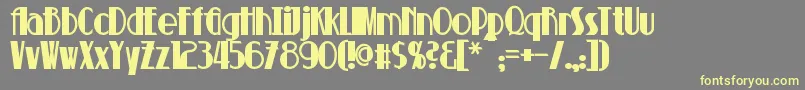 SuchetBold-Schriftart – Gelbe Schriften auf grauem Hintergrund