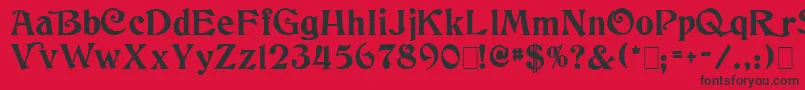 Columbus Font – Black Fonts on Red Background