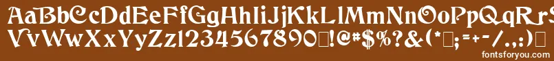 Шрифт Columbus – белые шрифты на коричневом фоне