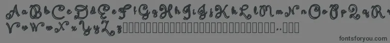 フォントDomywriting – 黒い文字の灰色の背景