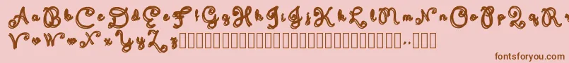 Domywriting Font – Brown Fonts on Pink Background