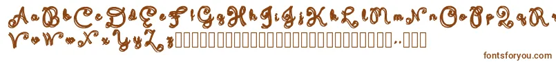 Шрифт Domywriting – коричневые шрифты на белом фоне