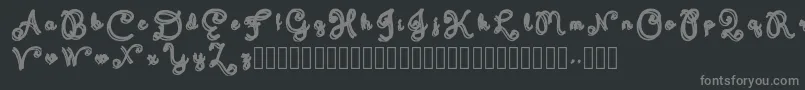 Domywriting Font – Gray Fonts on Black Background