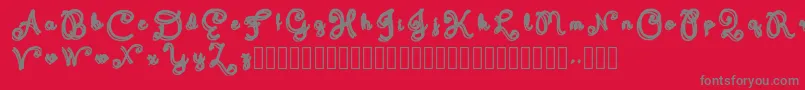 fuente Domywriting – Fuentes Grises Sobre Fondo Rojo