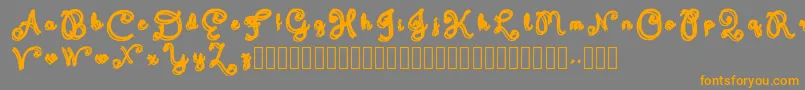 Шрифт Domywriting – оранжевые шрифты на сером фоне