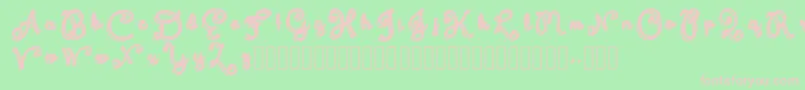 Domywriting Font – Pink Fonts on Green Background