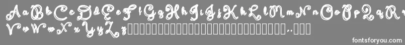 フォントDomywriting – 灰色の背景に白い文字