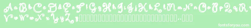 Domywriting Font – White Fonts on Green Background