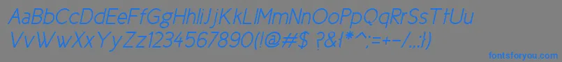 Cicle Semi Italic-Schriftart – Blaue Schriften auf grauem Hintergrund