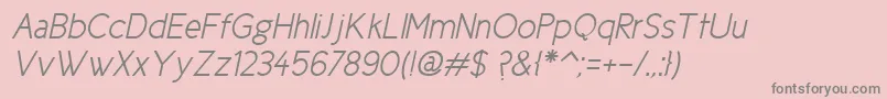 Czcionka Cicle Semi Italic – szare czcionki na różowym tle