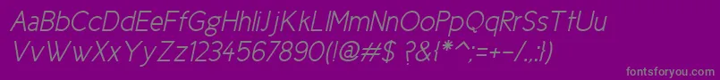 Cicle Semi Italic Font – Gray Fonts on Purple Background