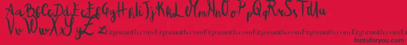 ColpaTua Font – Black Fonts on Red Background