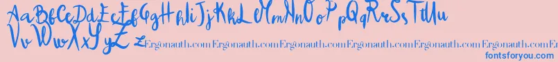 ColpaTua Font – Blue Fonts on Pink Background