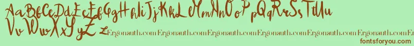 ColpaTua Font – Brown Fonts on Green Background