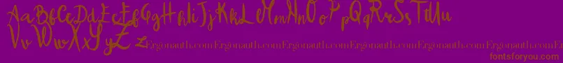 ColpaTua Font – Brown Fonts on Purple Background