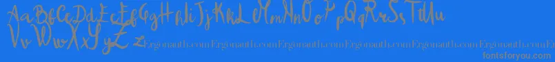 ColpaTua Font – Gray Fonts on Blue Background