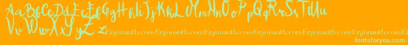 ColpaTua Font – Green Fonts on Orange Background