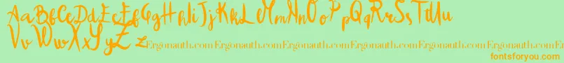 ColpaTua Font – Orange Fonts on Green Background