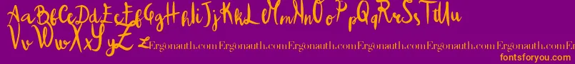 ColpaTua Font – Orange Fonts on Purple Background