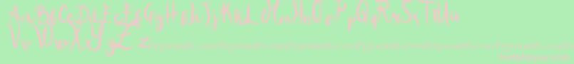 ColpaTua Font – Pink Fonts on Green Background