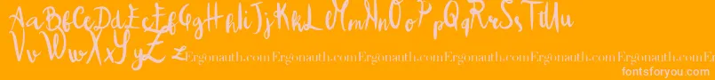 ColpaTua Font – Pink Fonts on Orange Background