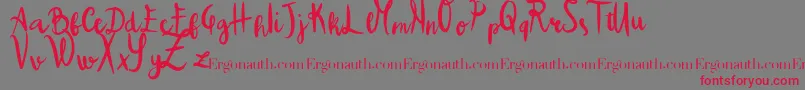 ColpaTua Font – Red Fonts on Gray Background