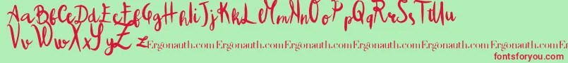 ColpaTua Font – Red Fonts on Green Background