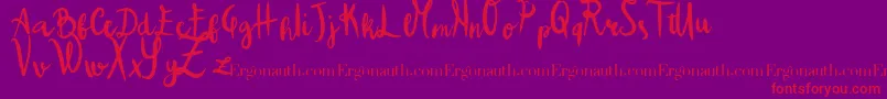 ColpaTua-Schriftart – Rote Schriften auf violettem Hintergrund