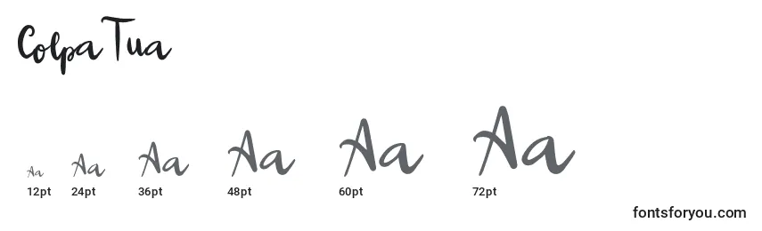 ColpaTua Font Sizes