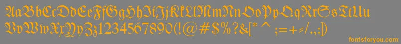 KleistFraktur Font – Orange Fonts on Gray Background